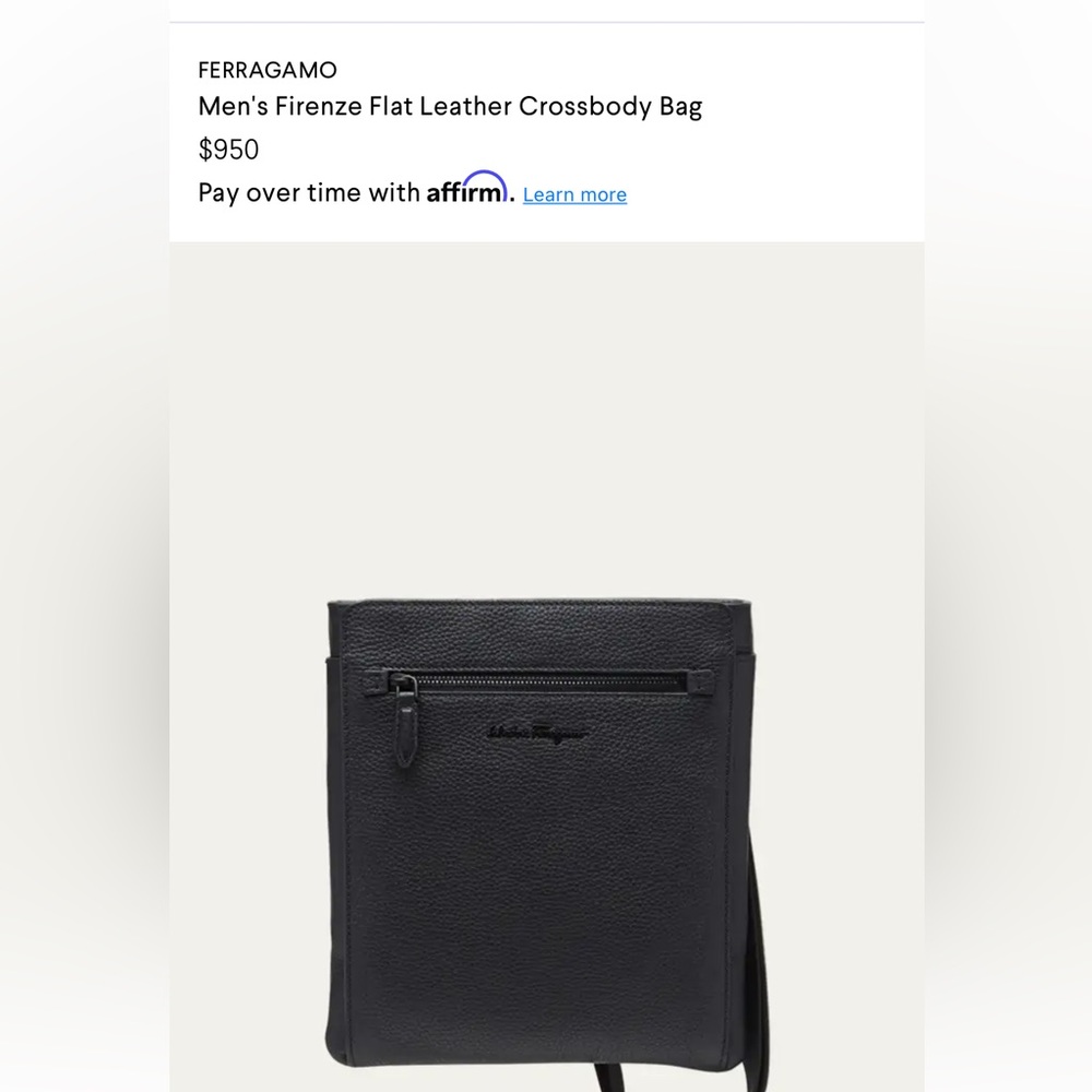 Salvatore ferragamo men’s messenger bag! In great condition!